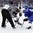 BUFFALO, NEW YORK - DECEMBER 29: Linseman Jiri Ondracek drops the puck between Canada's Jordan Kyrou #25 and USA's Ryan Poehling #4 during preliminary round action at the 2018 IIHF World Junior Championship. (Photo by Matt Zambonin/HHOF-IIHF Images)

